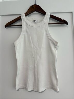 Reformation White Ribbed Tank Size S